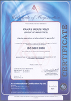 ISO 9001:2008 CERTIFICATE